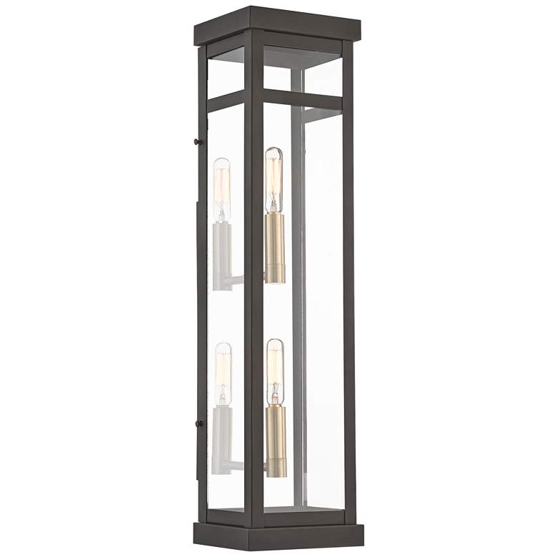 Image 1 Hopewell 22" High Bronze 2-Light Outdoor Wall Light