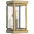 Hopewell 9" High Antique Brass Outdoor Wall Light