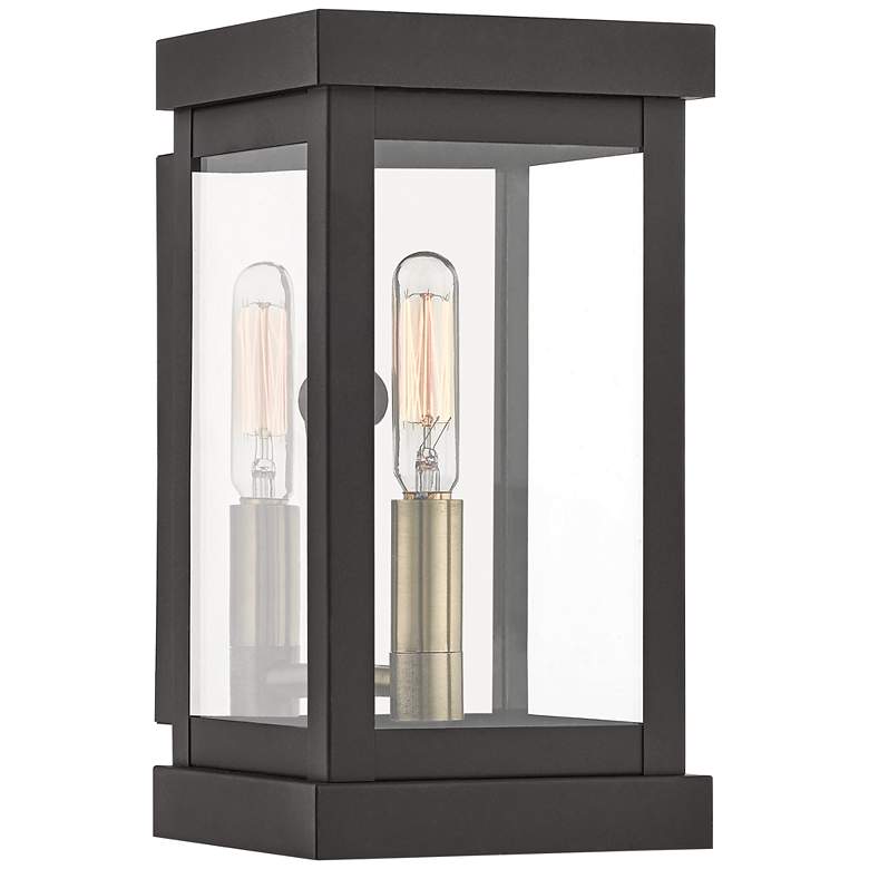 Image 1 Hopewell 9" High Bronze Outdoor Wall Light