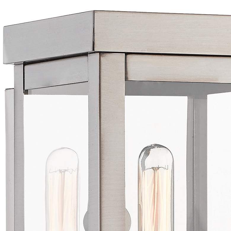 Image 2 Hopewell 9" High Brushed Nickel Outdoor Wall Light more views