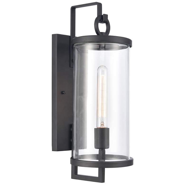 Image 1 Hopkins 18 inch High 1-Light Outdoor Sconce - Charcoal Black