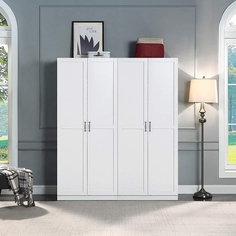 Image 3 Hopkins 29 1/2" Wide White 7-Drawer Storage Closets Set of 2 more views