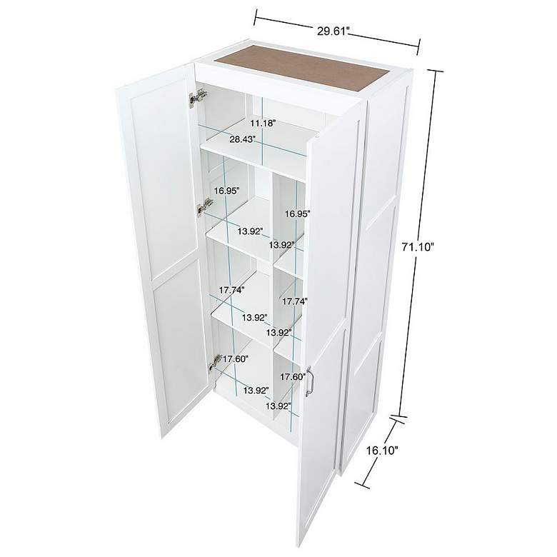 Image 4 Hopkins 29 1/2" Wide White 7-Drawer Storage Closets Set of 2 more views
