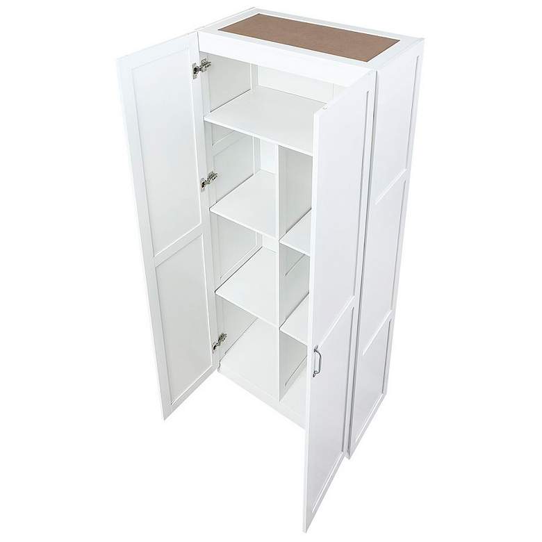 Image 6 Hopkins 29 1/2" Wide White Wood 7-Drawer Storage Closet more views