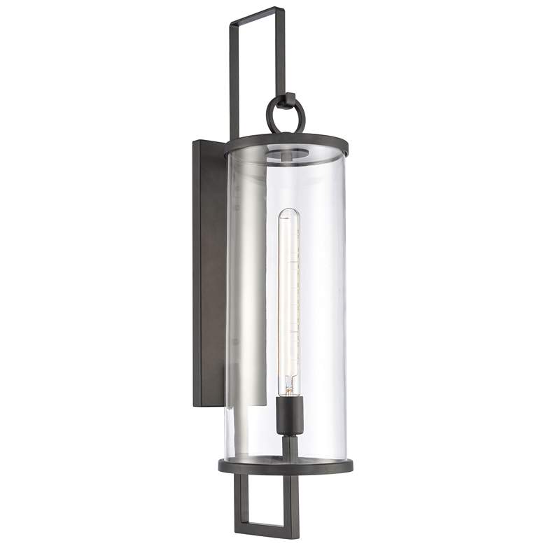 Image 1 Hopkins 30 inch High 1-Light Outdoor Sconce - Charcoal Black