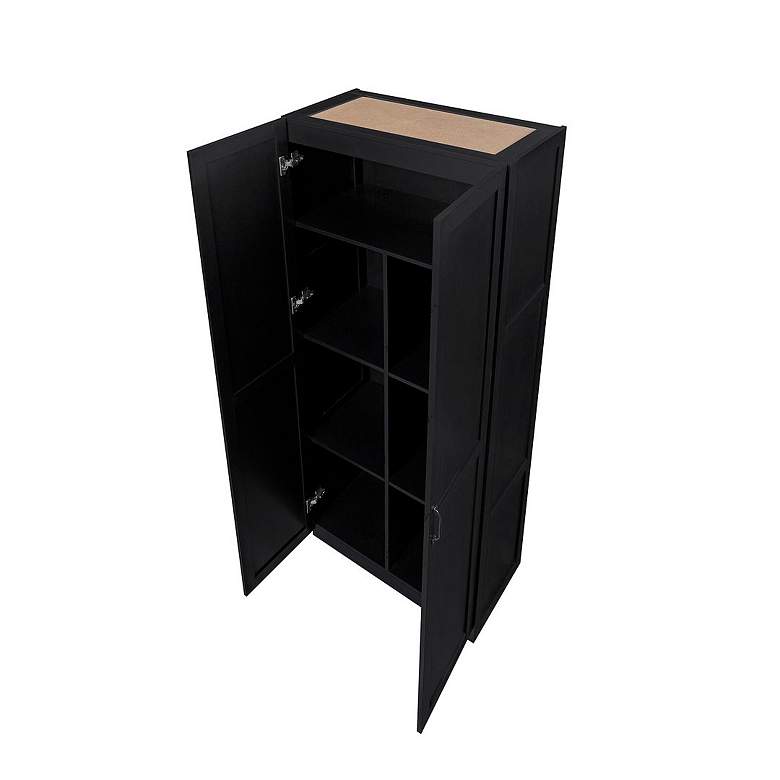 Image 5 Hopkins Modern Freestanding Storage Closet with 7 Shelves in Black more views