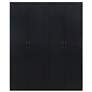 Hopkins Modern Storage Closet with 7 Shelves in Black (Set of 2)