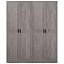 Hopkins Modern Storage Closet with 7 Shelves in Grey (Set of 2)