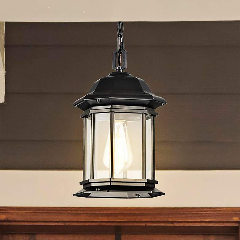 Image 1 Hopkins Outdoor Hanging Lantern; 1 Light; Matte Black Finish