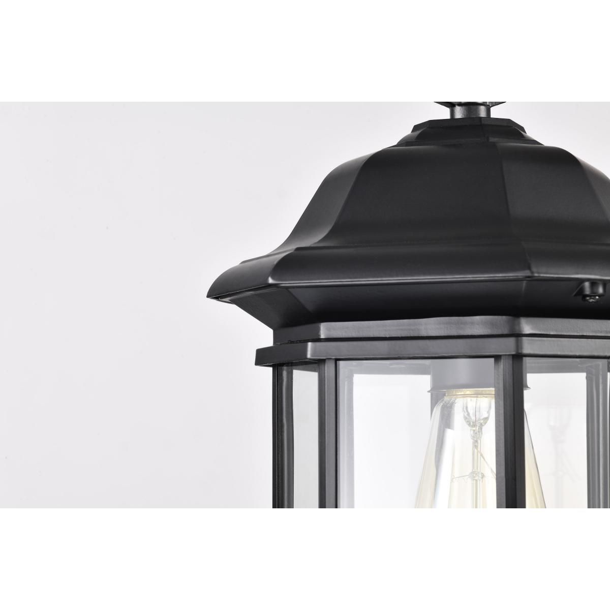 Hopkins Outdoor Hanging Lantern; 1 Light; Matte Black Finish