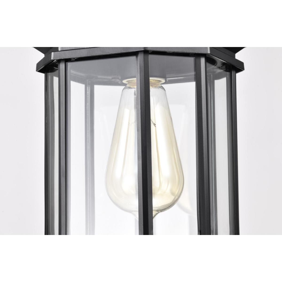 Hopkins Outdoor Hanging Lantern; 1 Light; Matte Black Finish