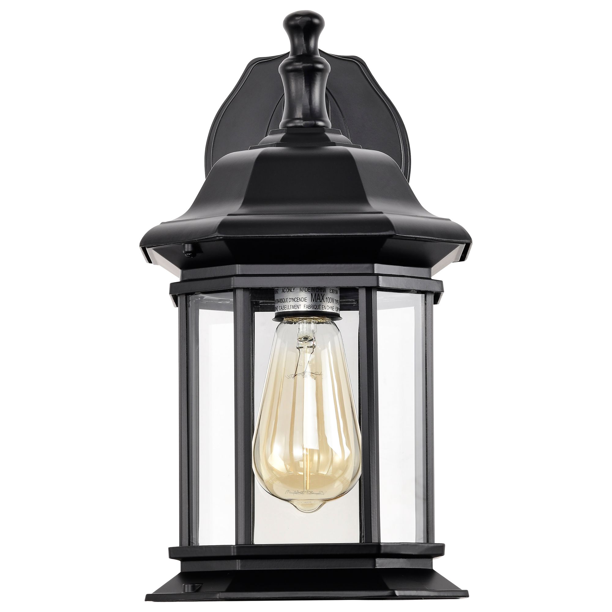 Image 5 Hopkins Outdoor Large Wall Lantern; 1 Light; Matte Black Finish more views