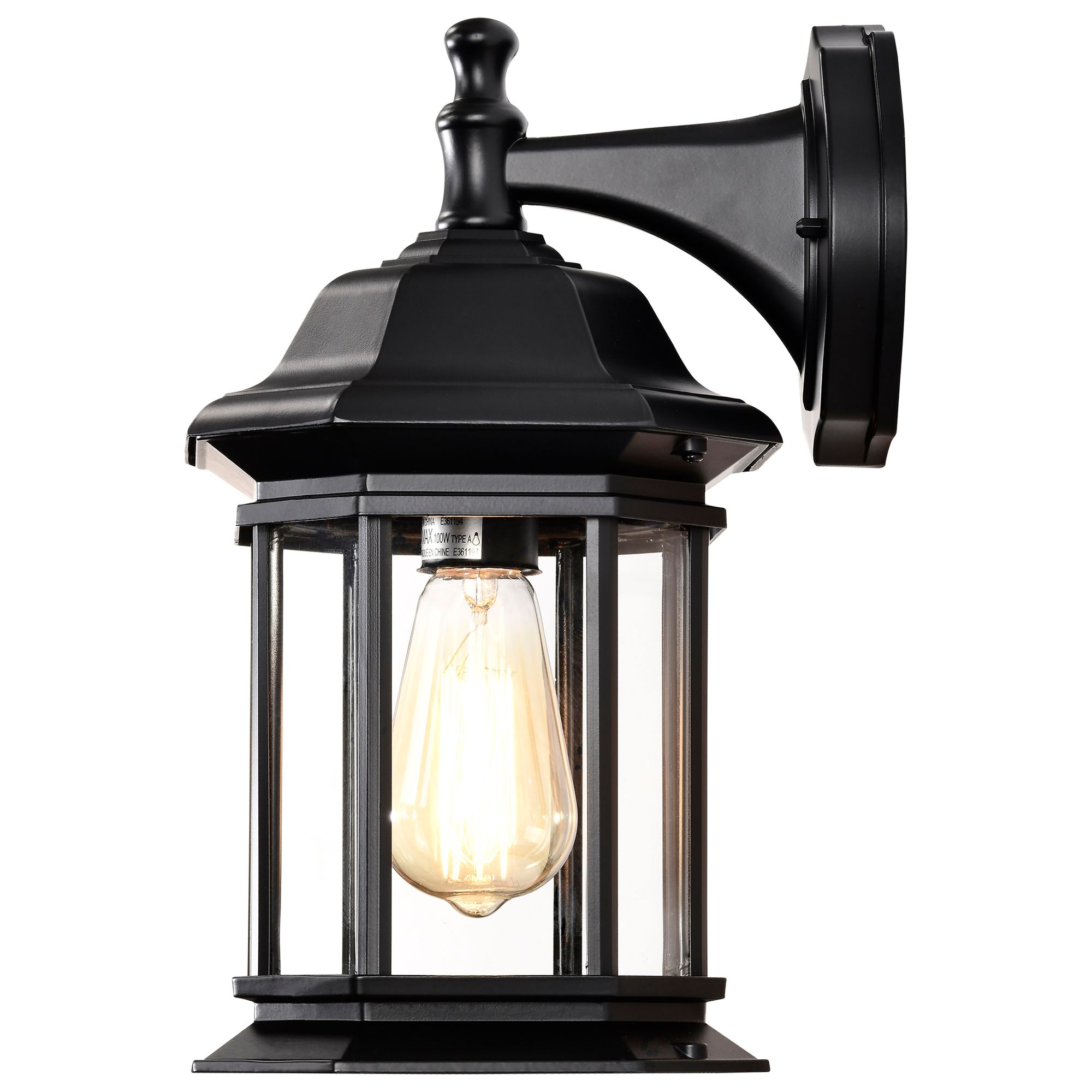 Image 6 Hopkins Outdoor Large Wall Lantern; 1 Light; Matte Black Finish more views