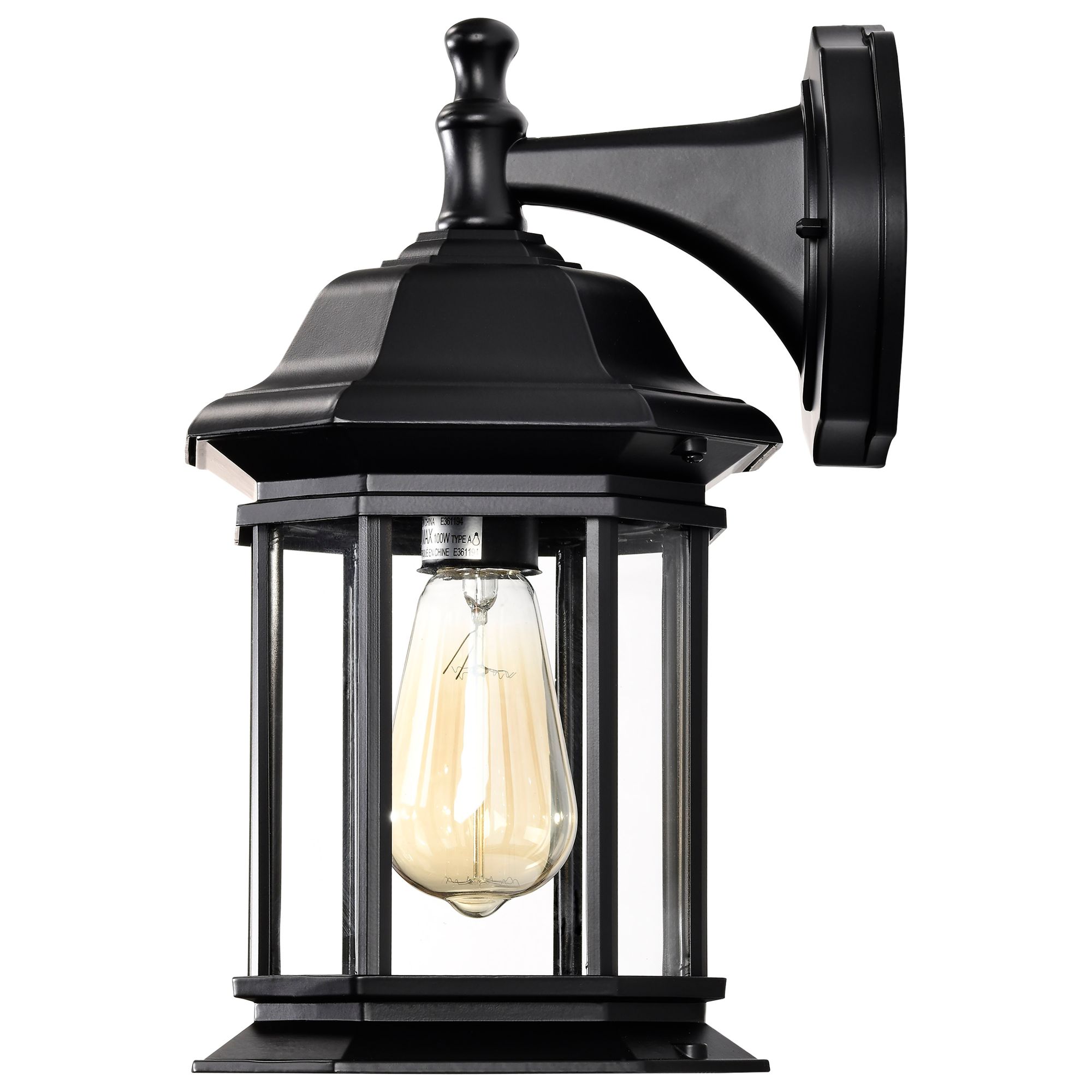 Image 7 Hopkins Outdoor Large Wall Lantern; 1 Light; Matte Black Finish more views