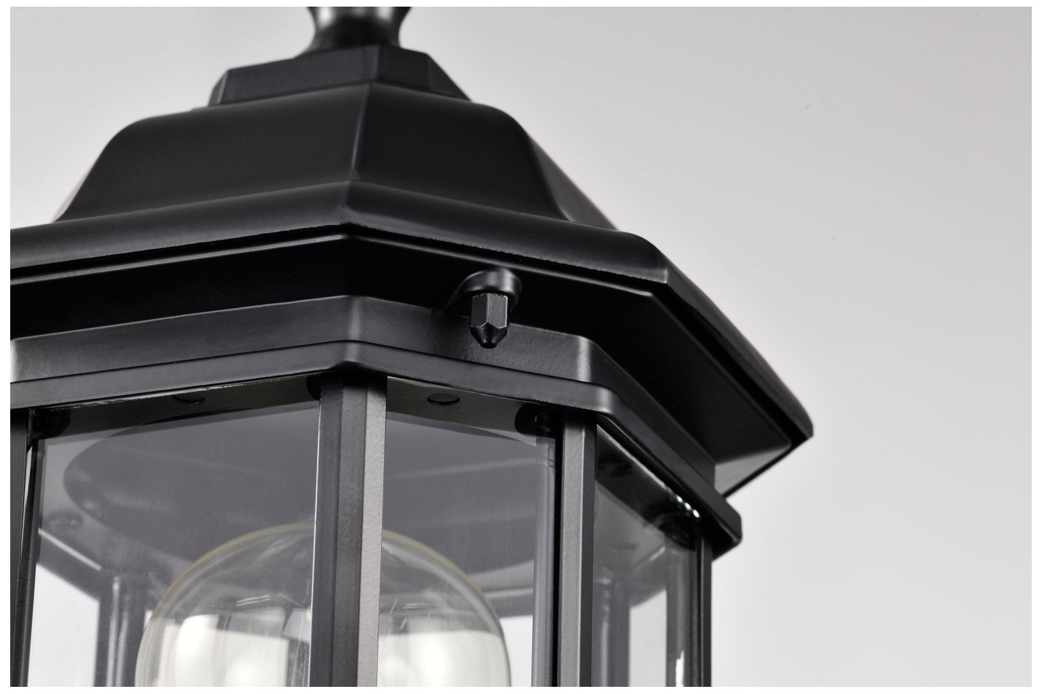 Hopkins Outdoor Small Post Lantern; 1 Light; Matte Black Finish