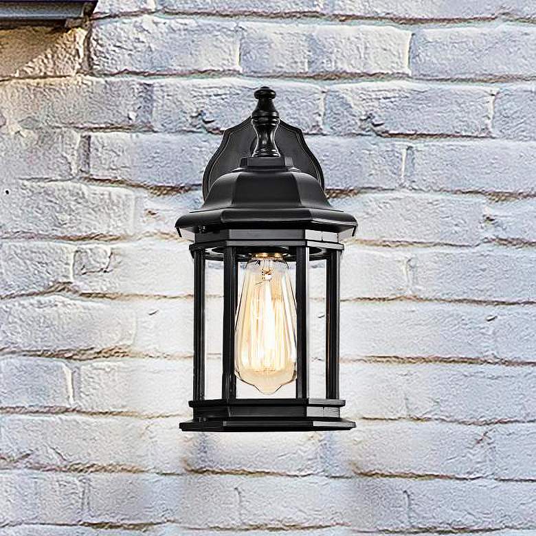 Image 1 Hopkins Outdoor Small Wall Lantern; 1 Light; Matte Black Finish