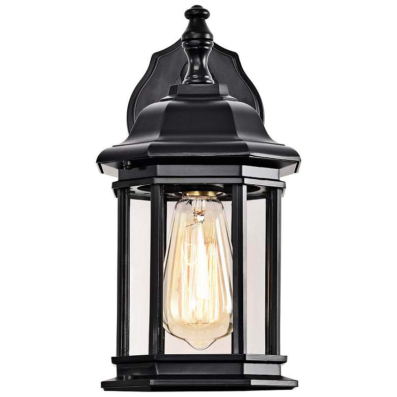 Image 5 Hopkins Outdoor Small Wall Lantern; 1 Light; Matte Black Finish more views
