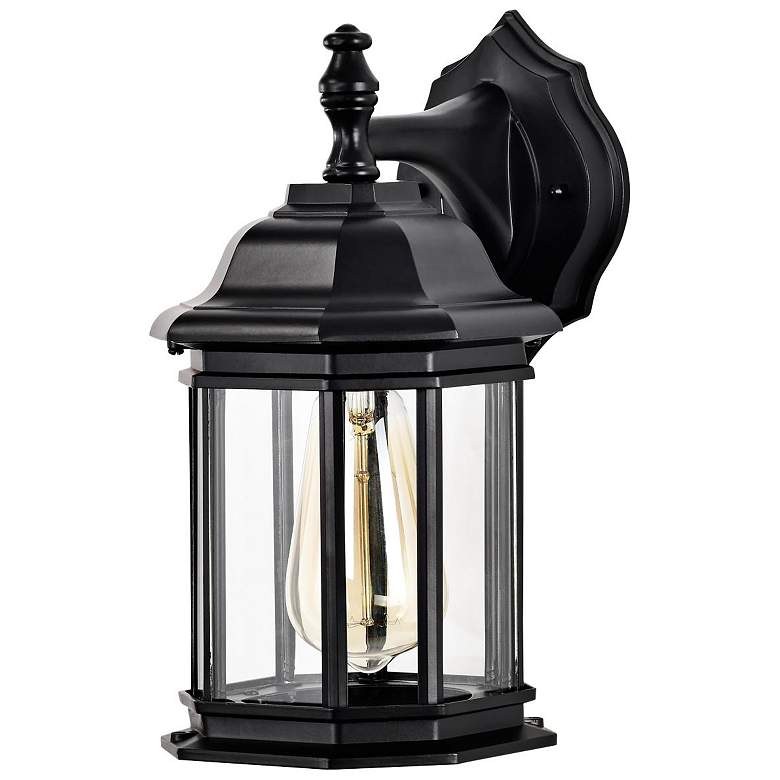 Image 6 Hopkins Outdoor Small Wall Lantern; 1 Light; Matte Black Finish more views