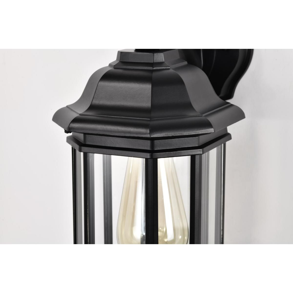 Hopkins Outdoor Small Wall Lantern; 1 Light; Matte Black Finish