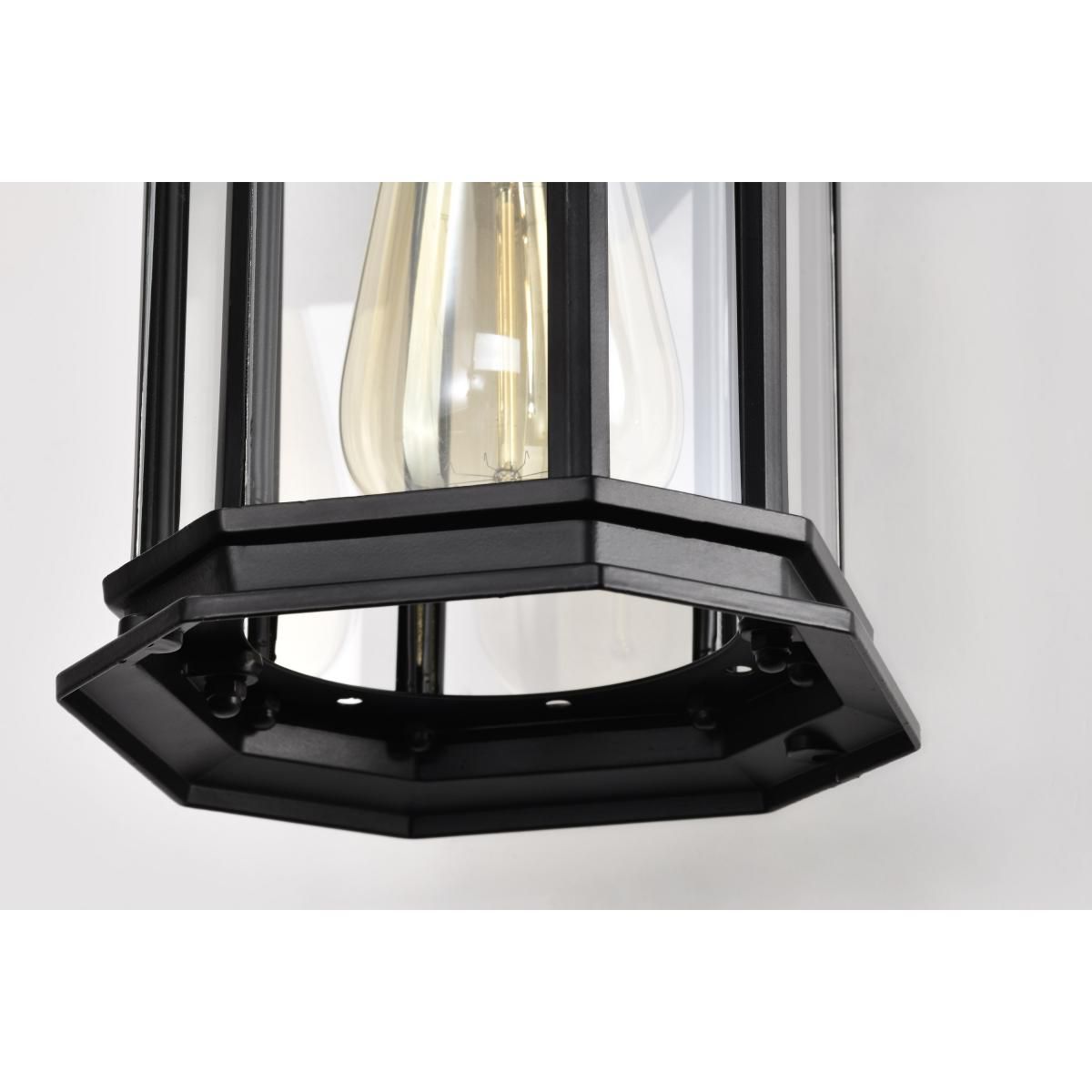 Hopkins Outdoor Small Wall Lantern; 1 Light; Matte Black Finish