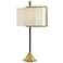 Hopper Brushed Brass and Oil-Rubbed Bronze Table Lamp
