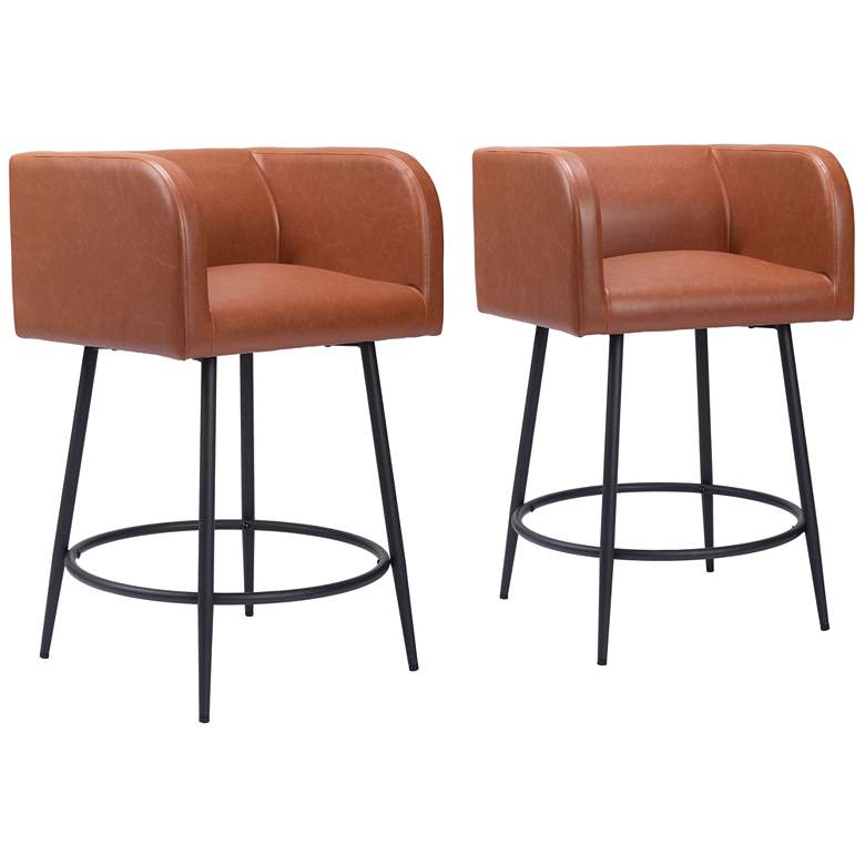 Image 1 Horbat Counter Stool (Set of 2) Brown