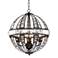 Horford 17 1/2"W Oil-Rubbed Bronze and Crystal Pendant Light