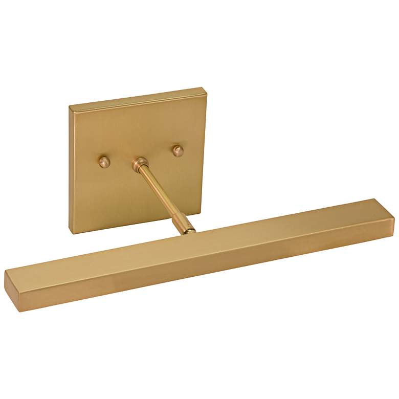 Image 1 Horizon 12" Wide Satin Brass Direct Wire LED Picture Light