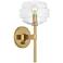Horizon 13.5" High Modern Brass And Lucite CRYST Wall Sconce