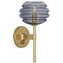 Horizon 13.5" High Modern Brass And Smoke Gray Wall Sconce