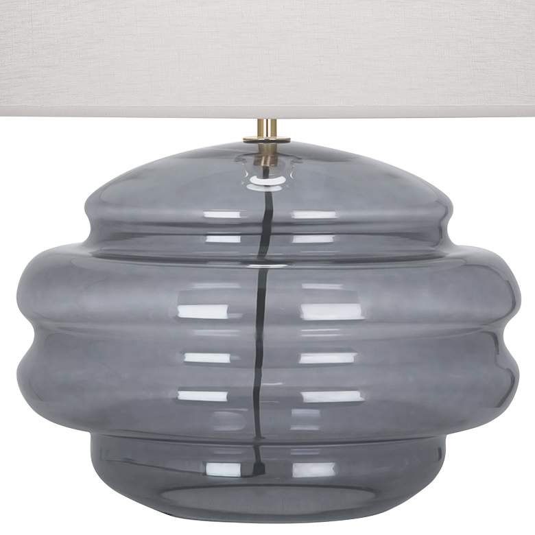 Image 4 Horizon 17 1/2" High Smoke Gray Glass Accent Table Lamp more views