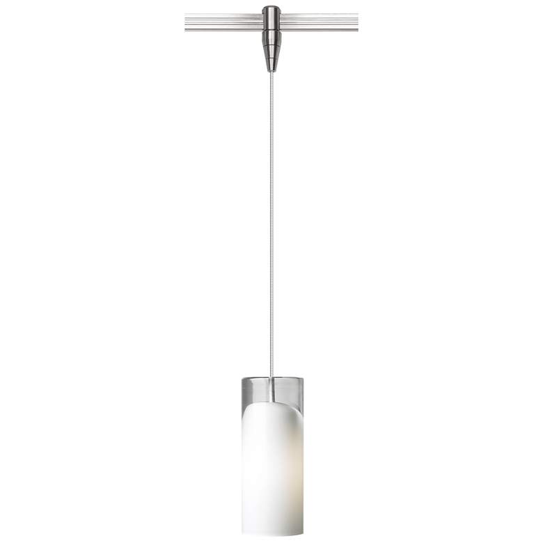 Image 1 Horizon 3 1/4"W Frost Glass Nickel LED Monorail Mini Pendant