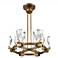 Horizon 6-Light 24 Inch Aged Brass Wheel Styled Chandelier