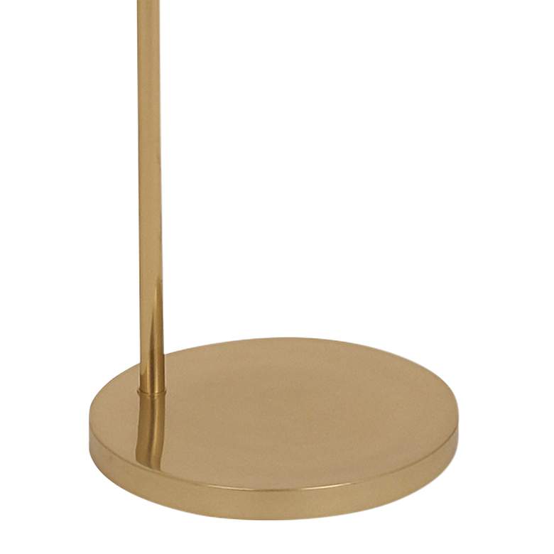 Image 3 Horizon Brass Metal Arc Floor Lamp with Clear Glass Shade more views