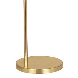 Image4 of Horizon Brass Metal Arc Table Lamp with Clear Glass Shade more views
