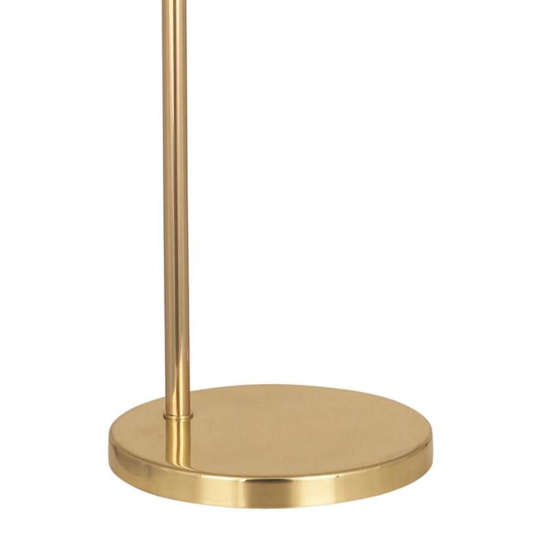 Image 4 Horizon Brass Metal Arc Table Lamp with Clear Glass Shade more views