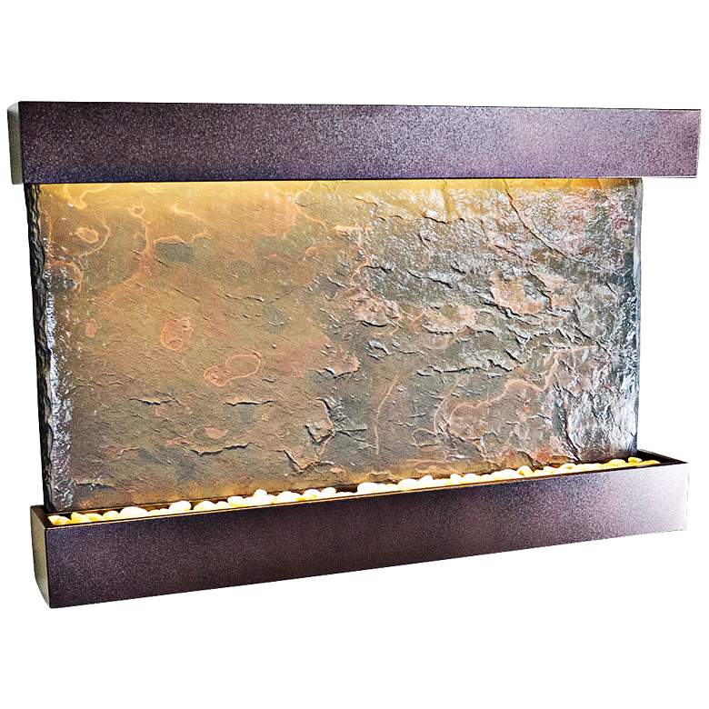 Image 1 Horizon Falls Large Coppervein 33 inch High Indoor Wall Fountain