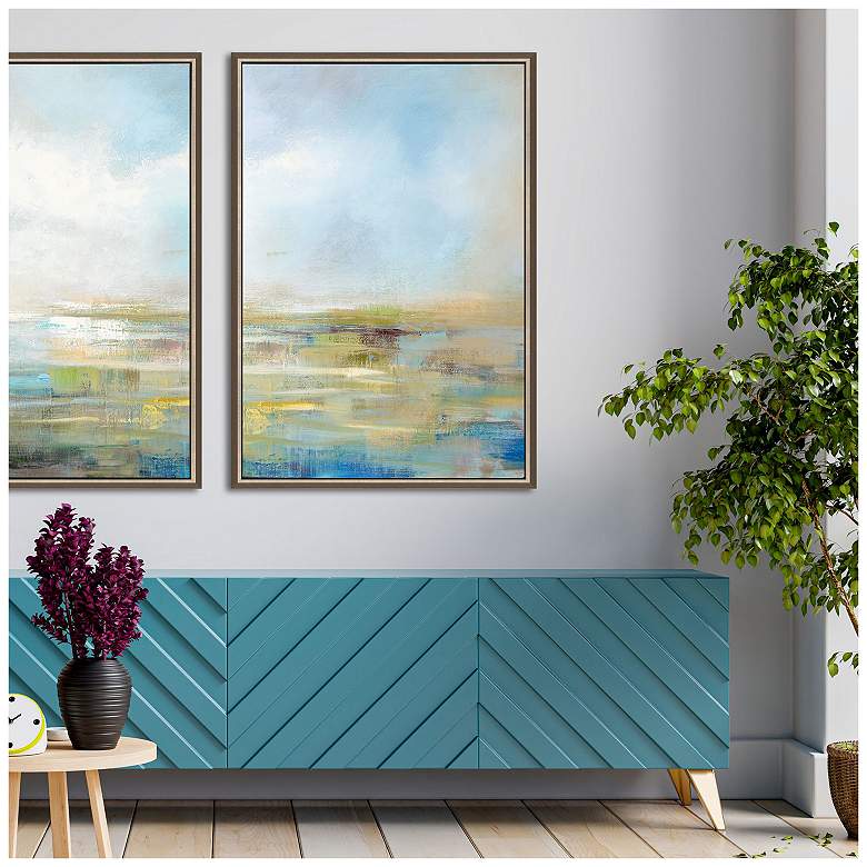 Image 4 Horizon II 39"W x 57"H Transitional Canvas more views