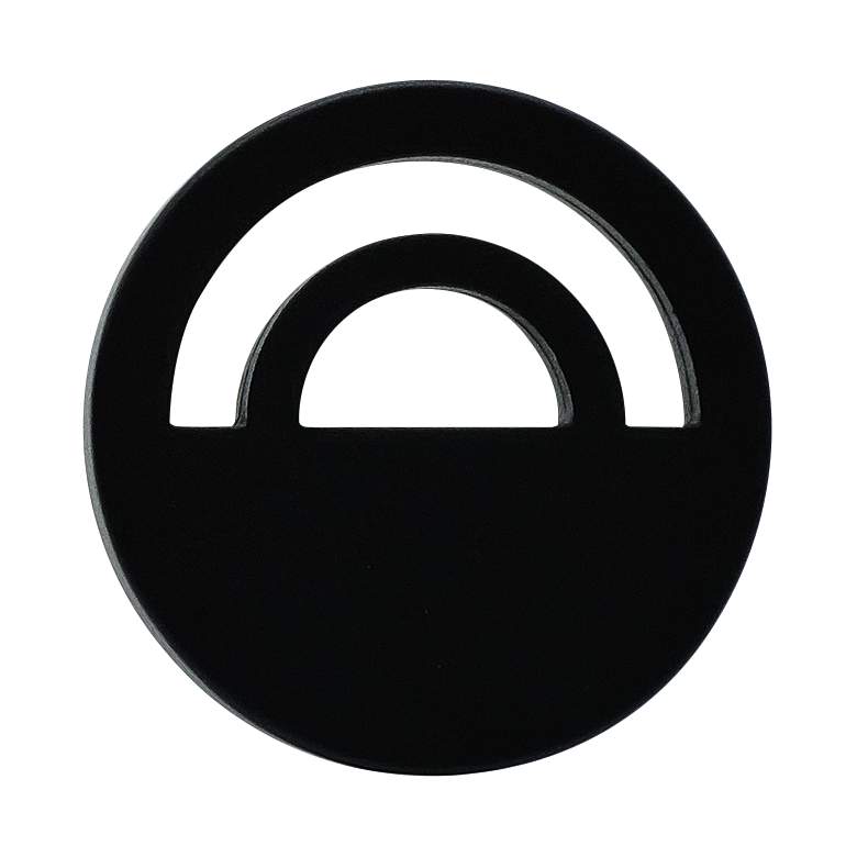 Image 1 Horizon Matte Black Metal 1 1/2" Wide Cabinet Knob