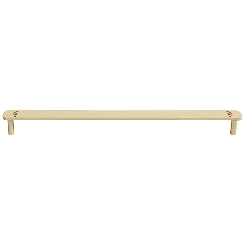 Image 1 Horizon Satin Brass Metal 19 1/4" Wide Appliance Pull