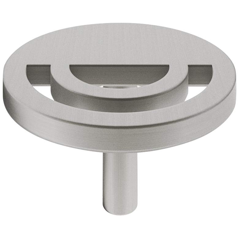Image 1 Horizon Satin Nickel Metal 1 1/2" Wide Cabinet Knob