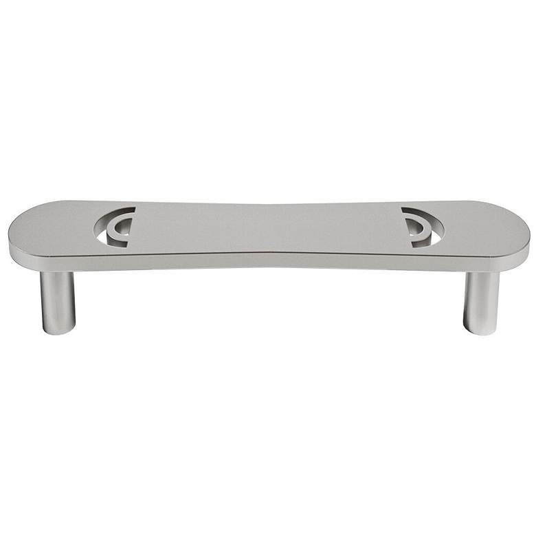 Image 1 Horizon Satin Nickel Metal 4 1/2" Wide Cabinet Pull