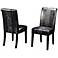 Horizon Set of 2 Black Croc Dining Chairs