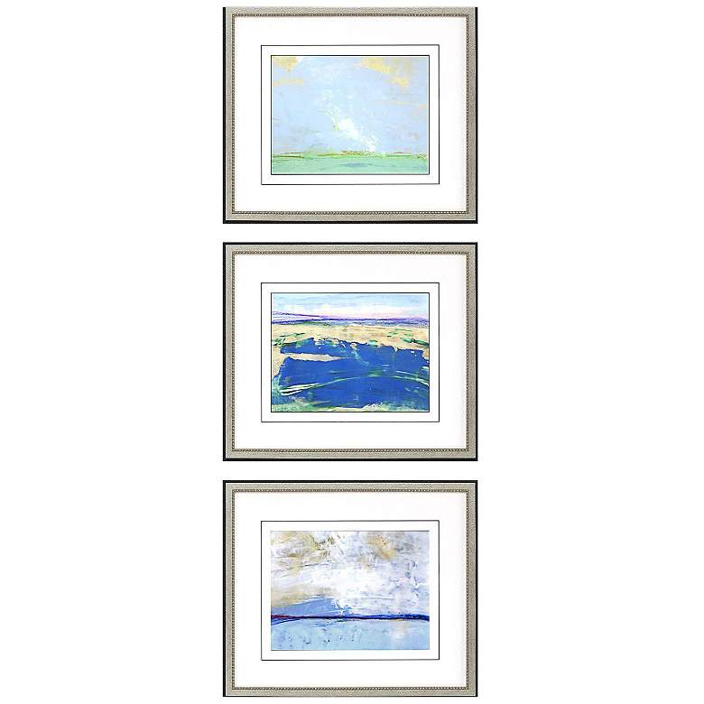 Image 1 Horizons II 25"W x 21"H Framed Art Set of 3
