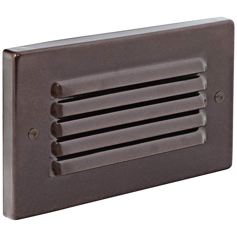Image 1 Horizontal Indoor/Outdoor Bronze Louvered LED Step Light