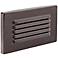 Horizontal Indoor/Outdoor Bronze Louvered LED Step Light