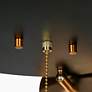 2_Hormosira 11" Wide Black and Brass 3-Light Ceiling Light more views