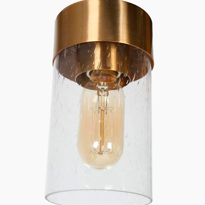 Image 4 Hormosira 11" Wide Black and Brass 3-Light Ceiling Light more views
