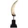 Horn 13 1/2" High Natural and Black Sculpture