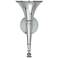 Horn 13" High Polished Nickel Wall Sconce